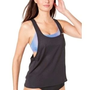 Nike Color Fade Mesh Layered Tankini Top~XS